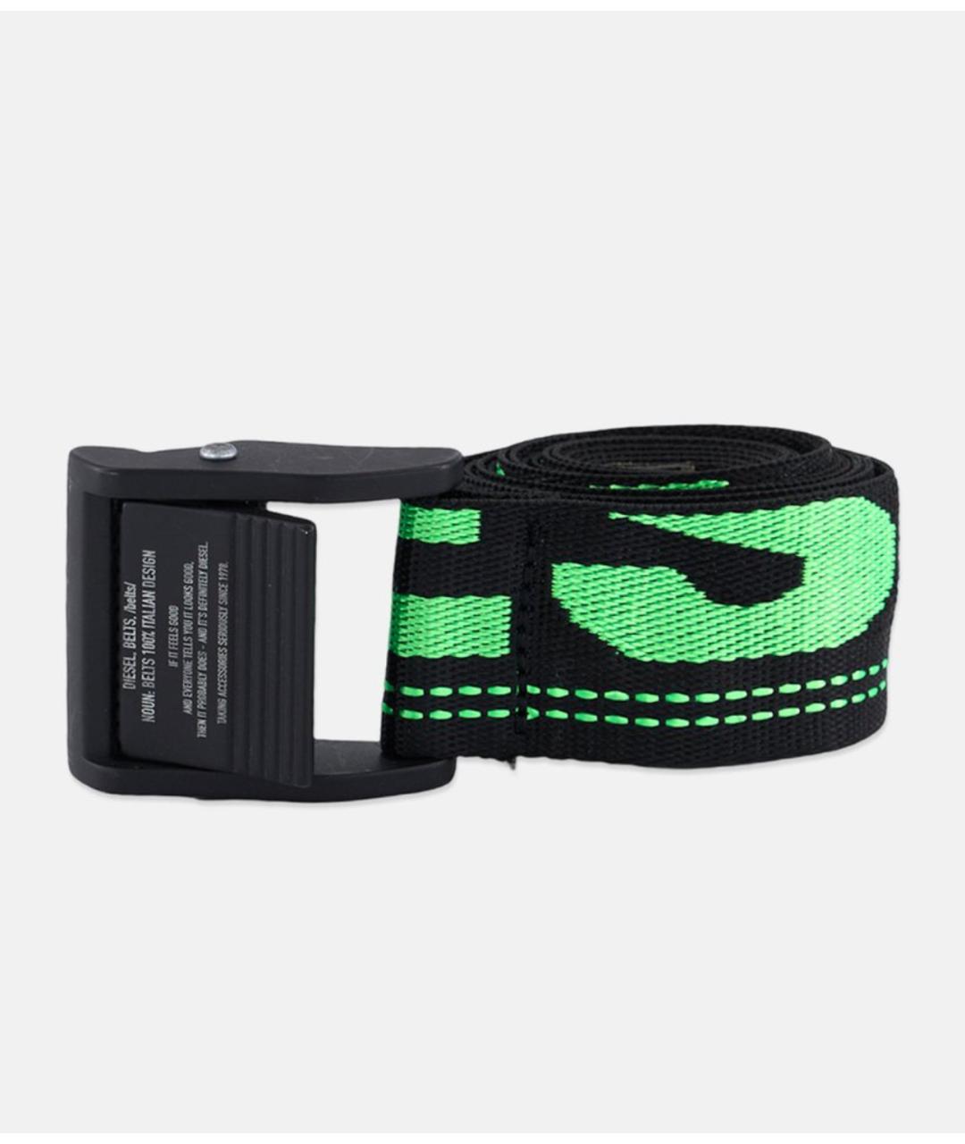 DIESEL Черный полиуретановый ремень, фото 3