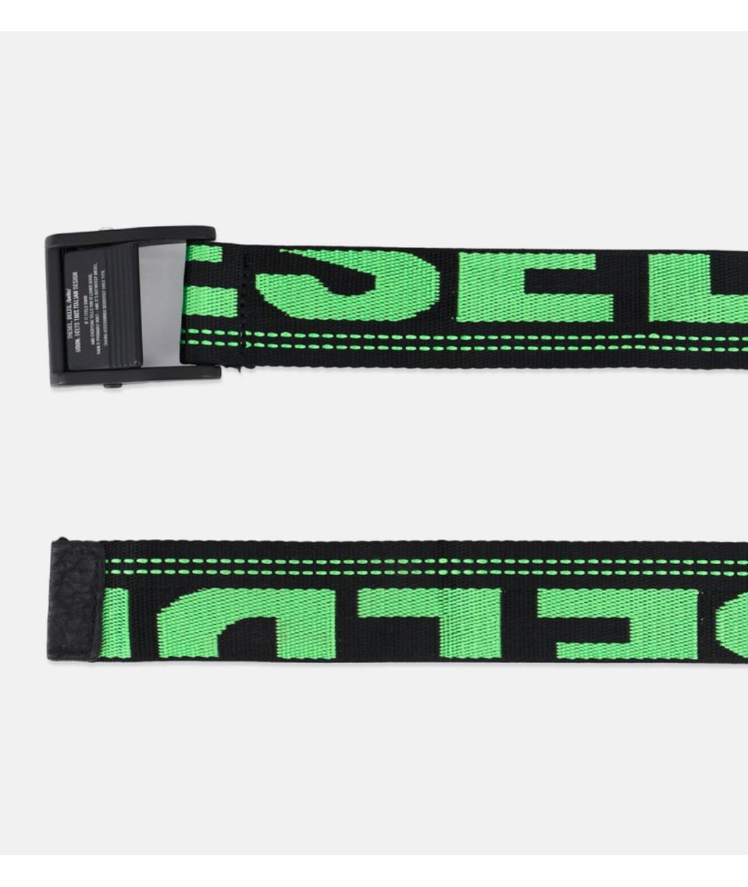 DIESEL Черный полиуретановый ремень, фото 2