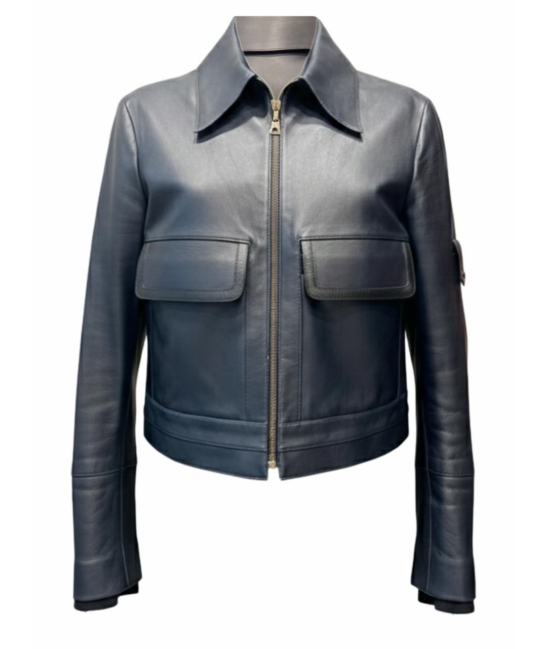 LOUIS VUITTON Серая кожаная куртка, фото 1