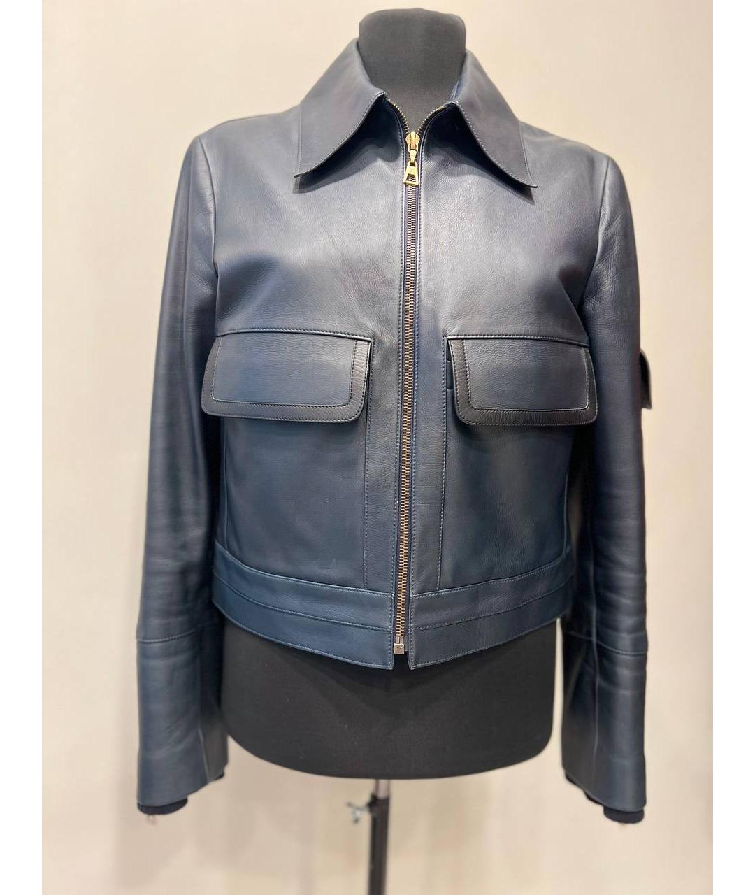 LOUIS VUITTON Серая кожаная куртка, фото 9