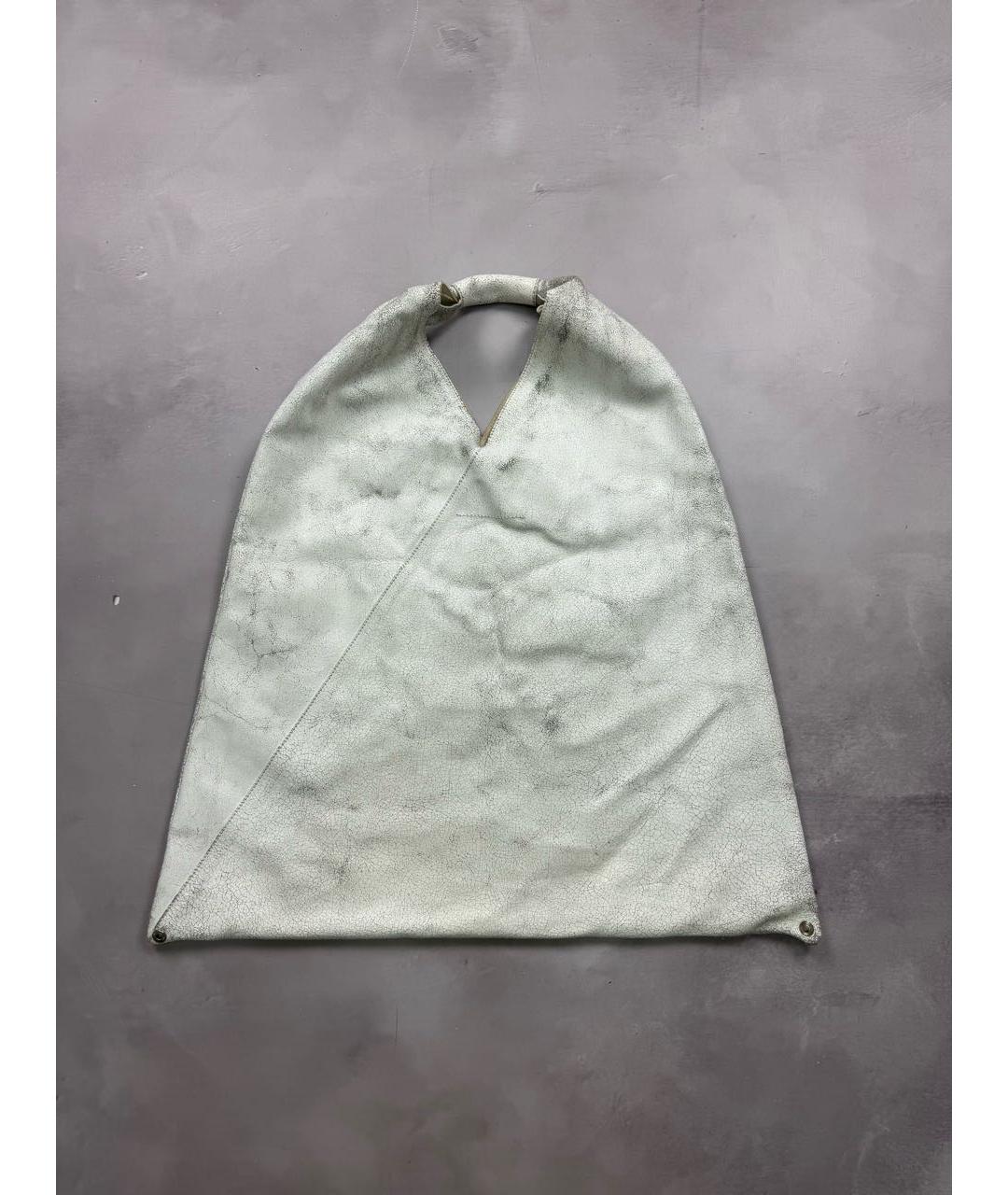 MM6 MAISON MARGIELA Белая кожаная сумка тоут, фото 9