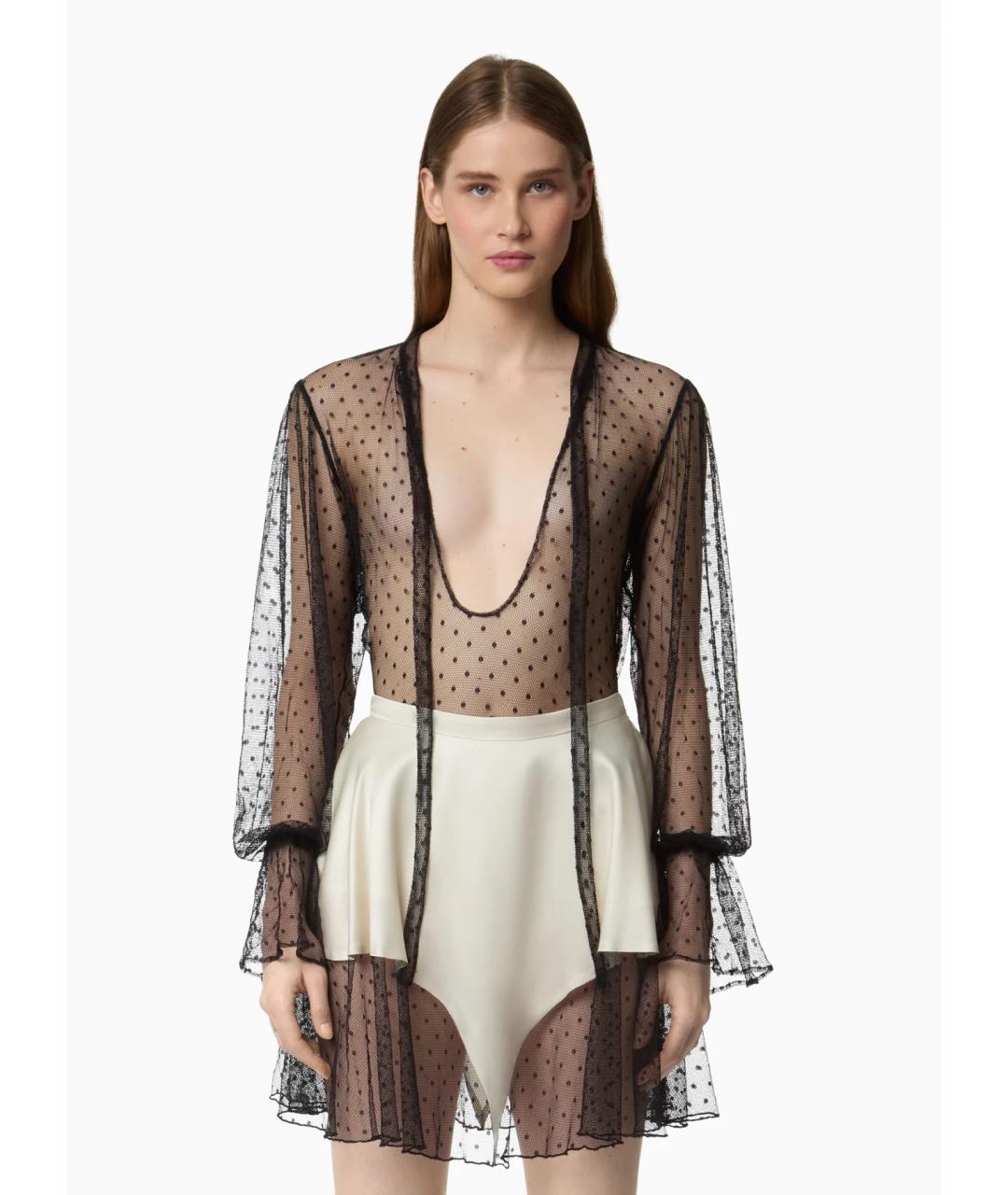 NINA RICCI Черная полиамидовая блузы, фото 2