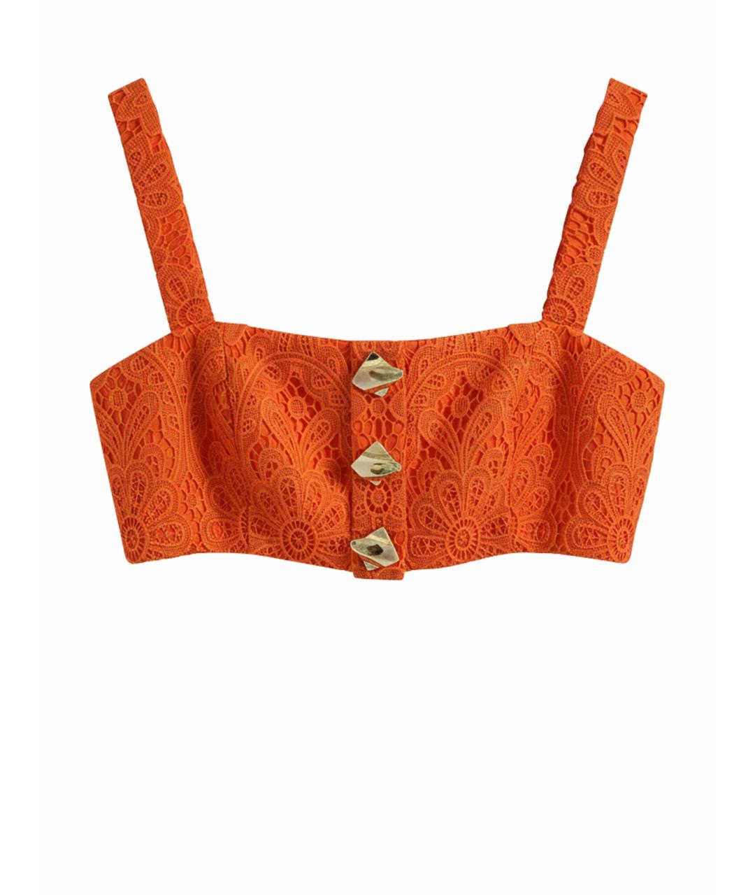 SELF-PORTRAIT Оранжевый кружевной костюм с юбками, фото 1