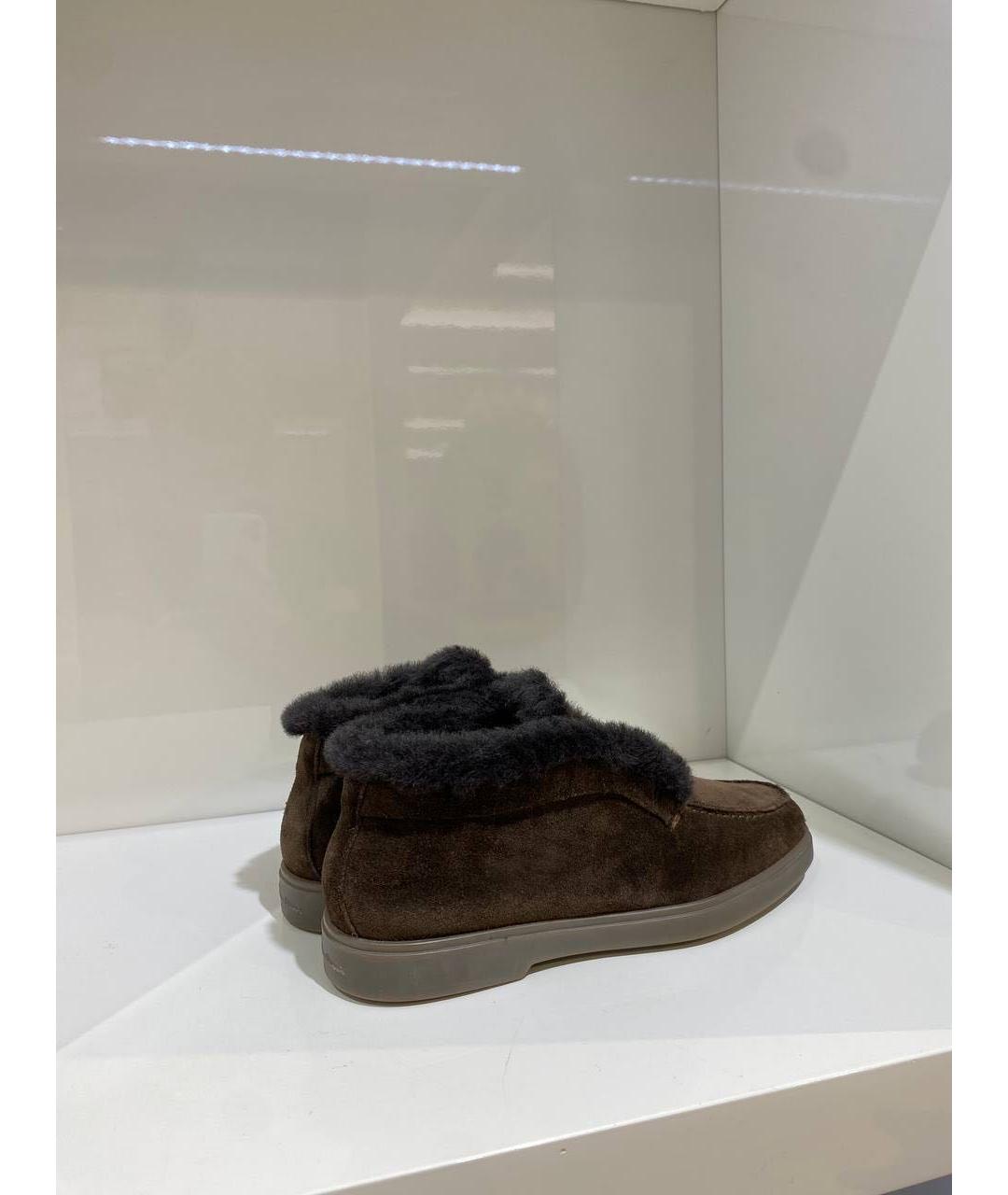SANTONI Коричневые замшевые лоферы, фото 3