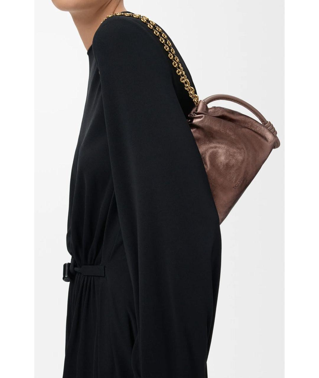 LOEWE Коричневая кожаная сумка через плечо, фото 4