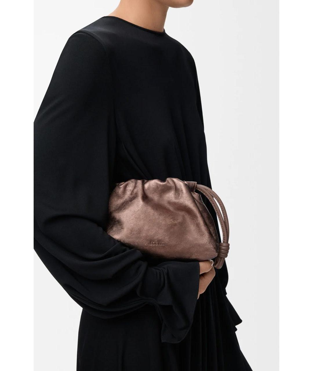 LOEWE Коричневая кожаная сумка через плечо, фото 2