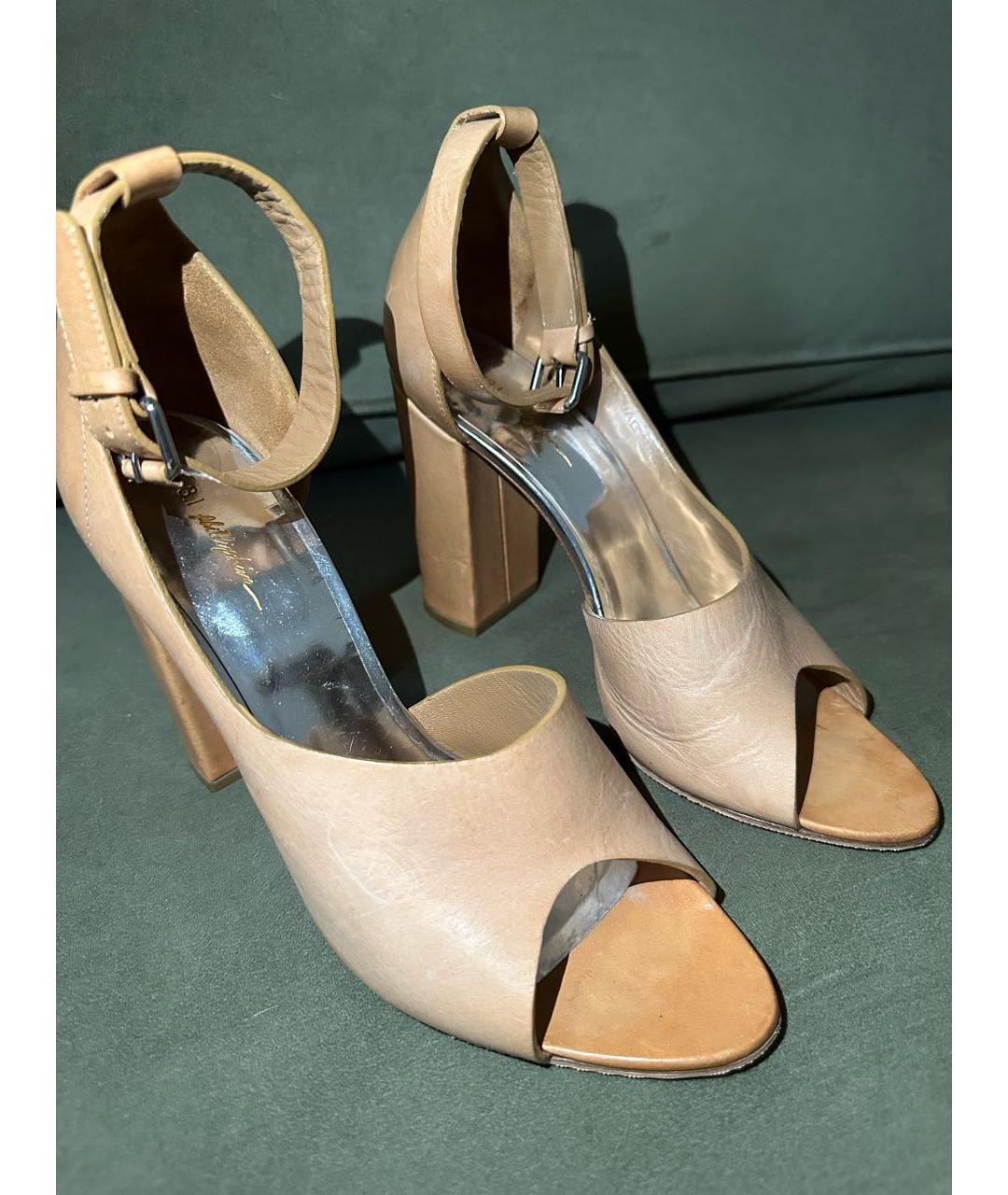 3.1 PHILLIP LIM Бежевые кожаные босоножки, фото 2