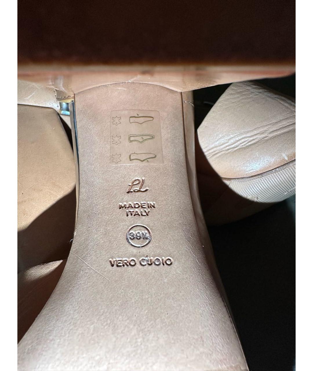 3.1 PHILLIP LIM Бежевые кожаные босоножки, фото 5