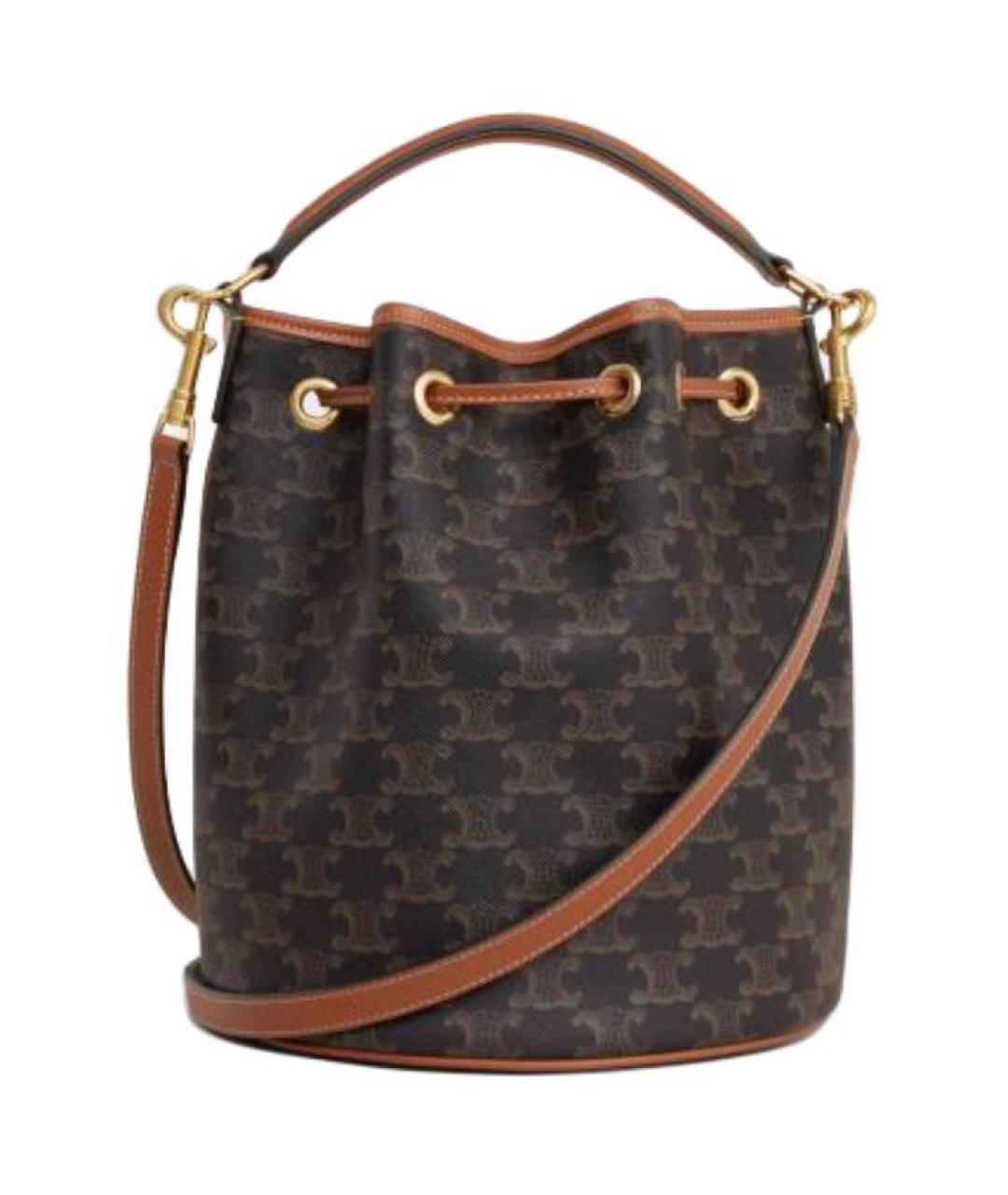 CELINE Коричневая сумка через плечо, фото 3