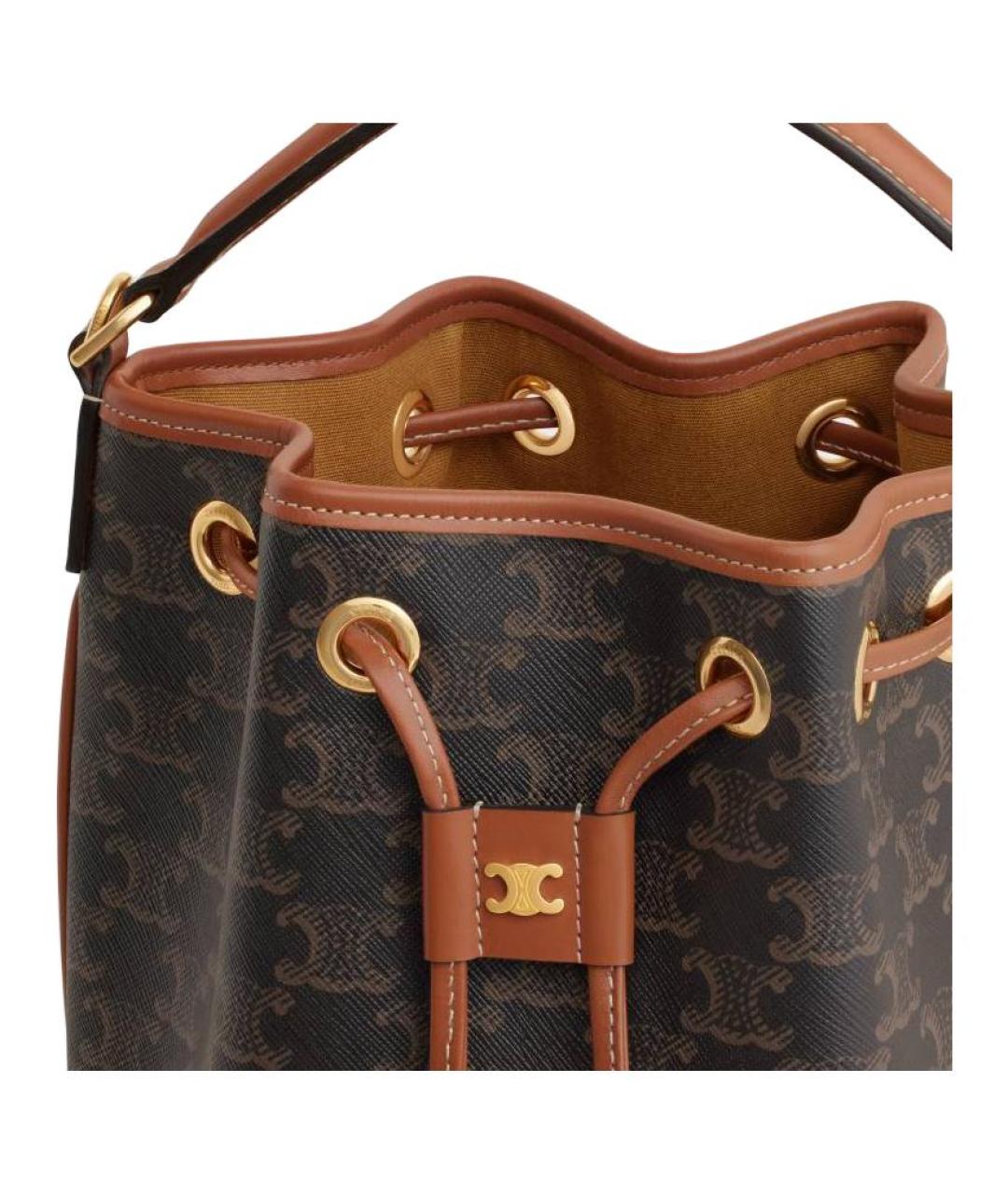 CELINE Коричневая сумка через плечо, фото 4