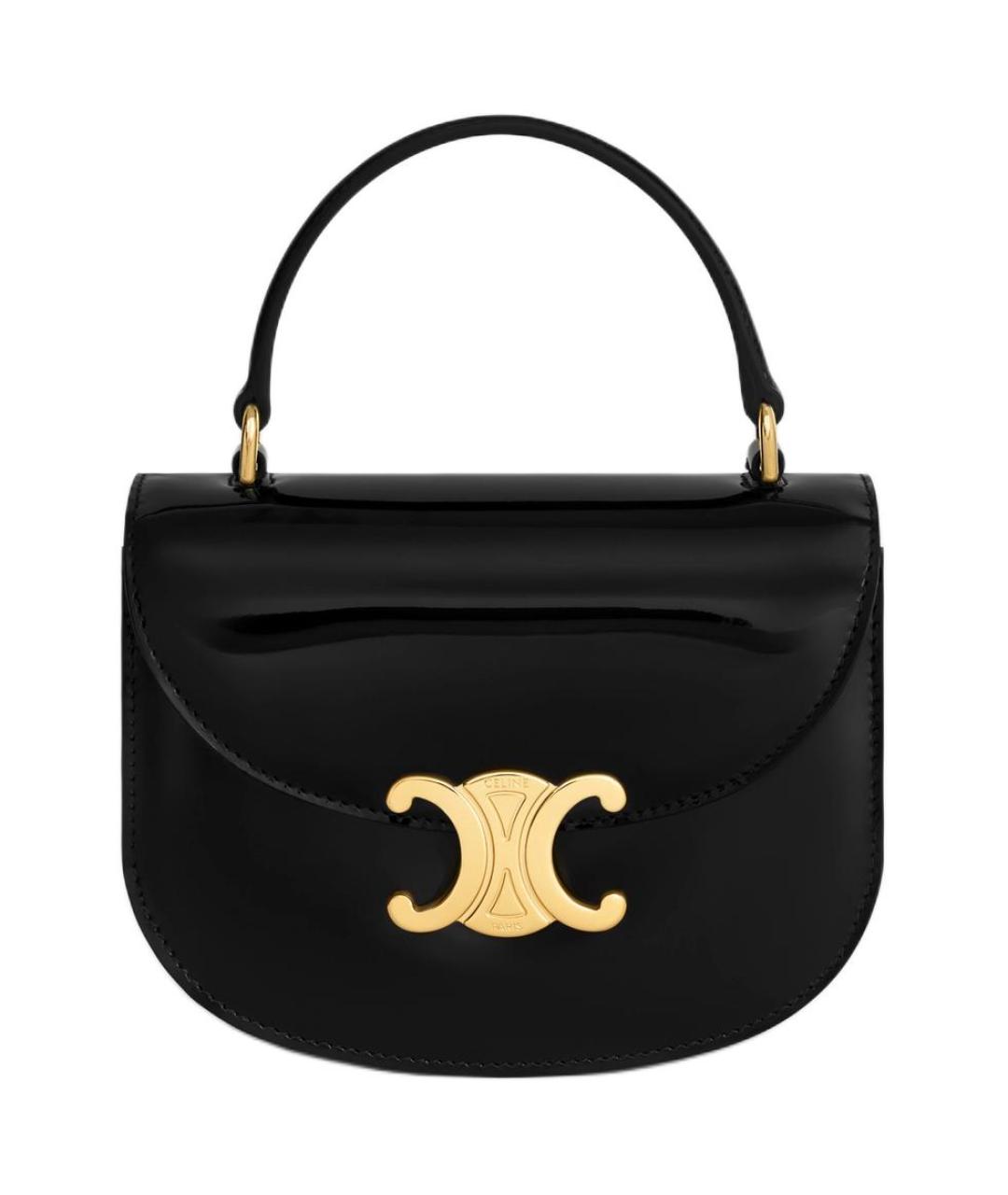 CELINE Черная кожаная сумка через плечо, фото 1