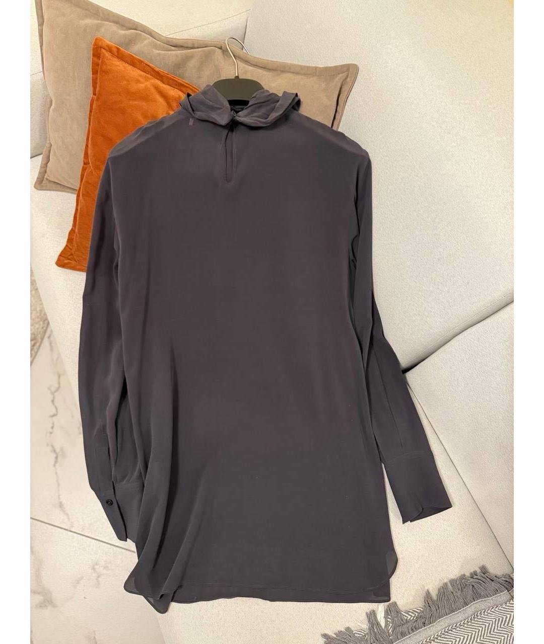 BRUNELLO CUCINELLI Серая шерстяная блузы, фото 2