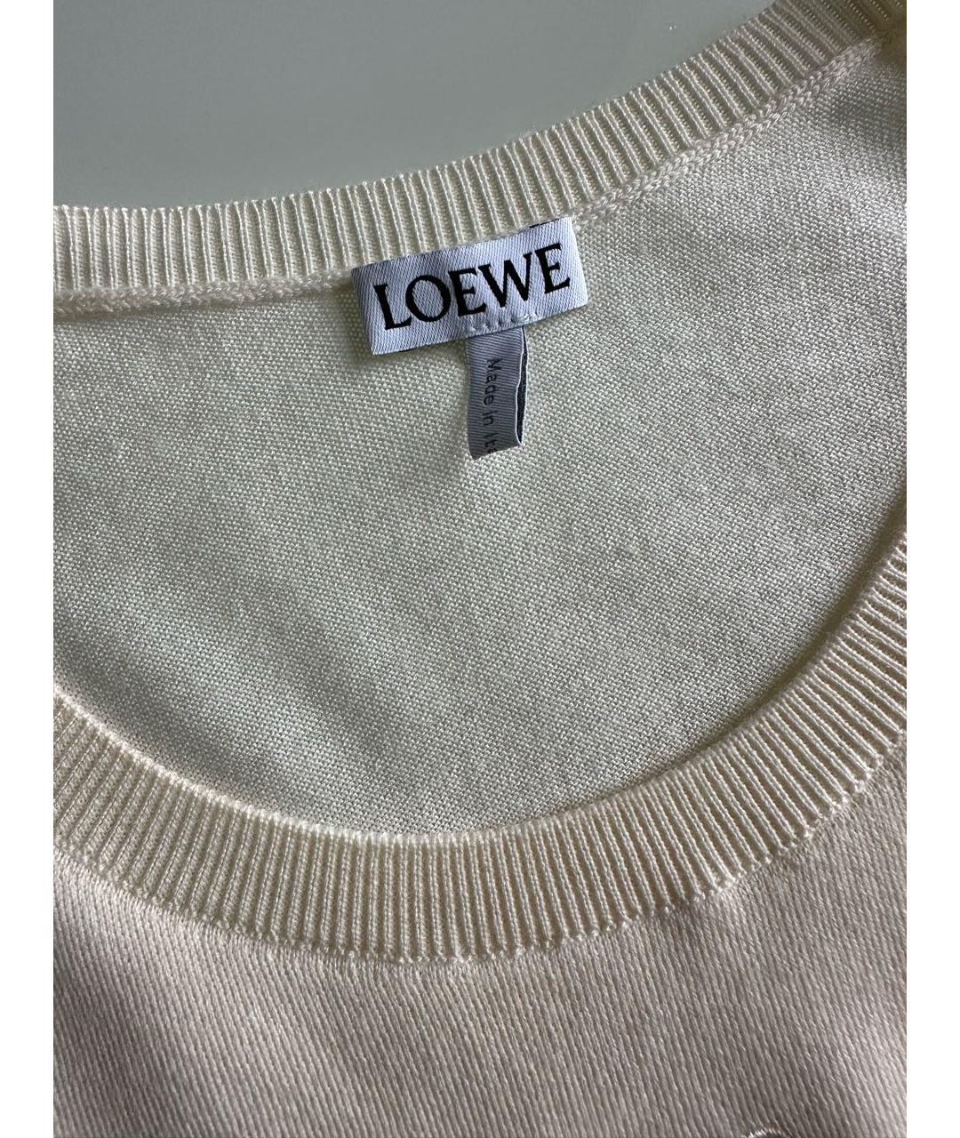 LOEWE Белая кашемировая майка, фото 3