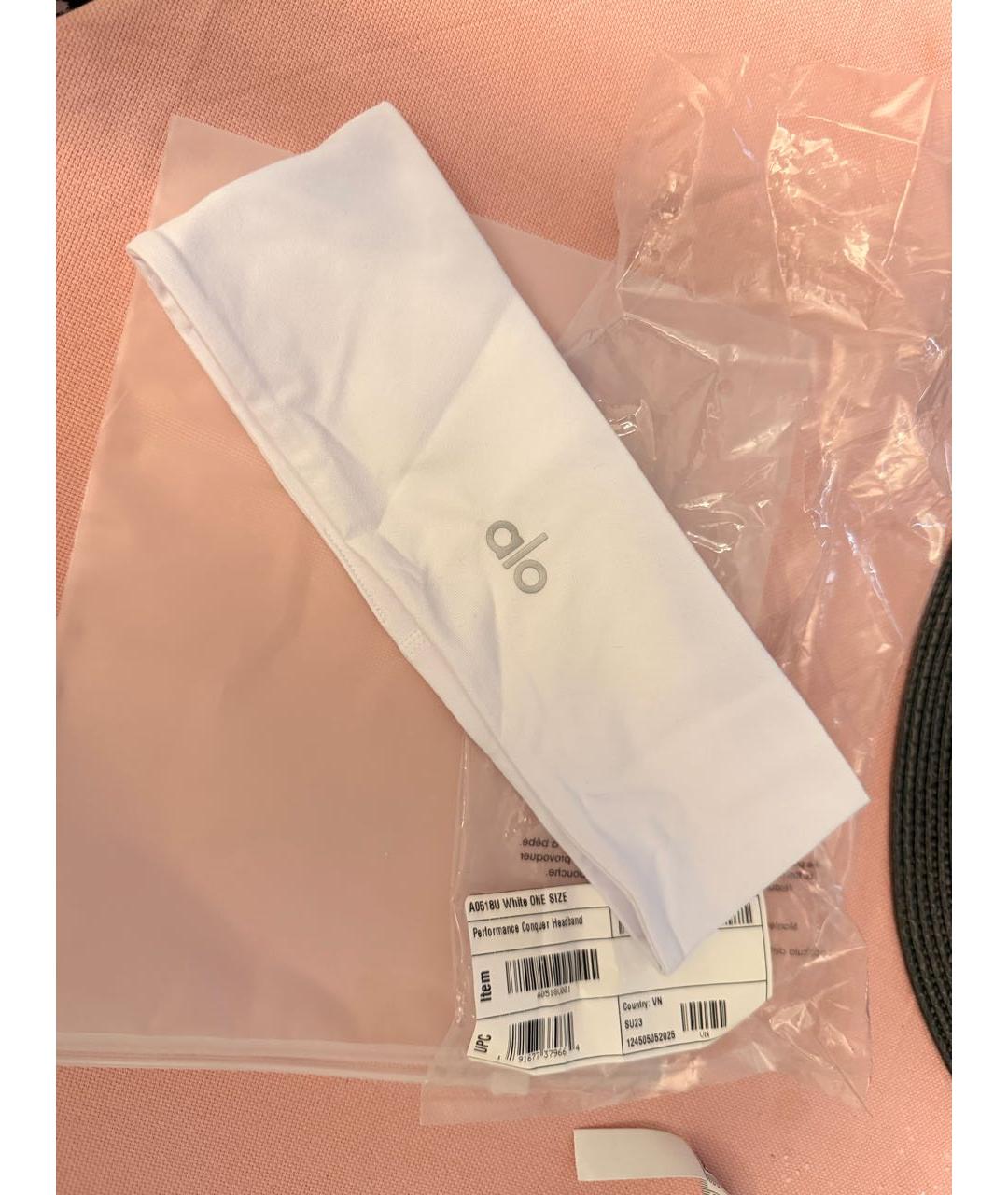 ALO YOGA Белая повязка, фото 3