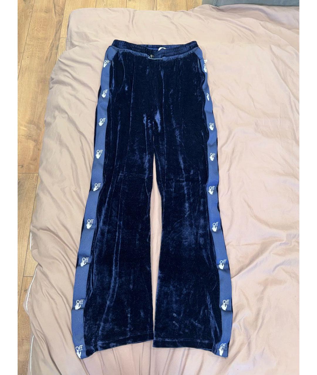OFF-WHITE Темно-синий бархатный спортивные костюмы, фото 5