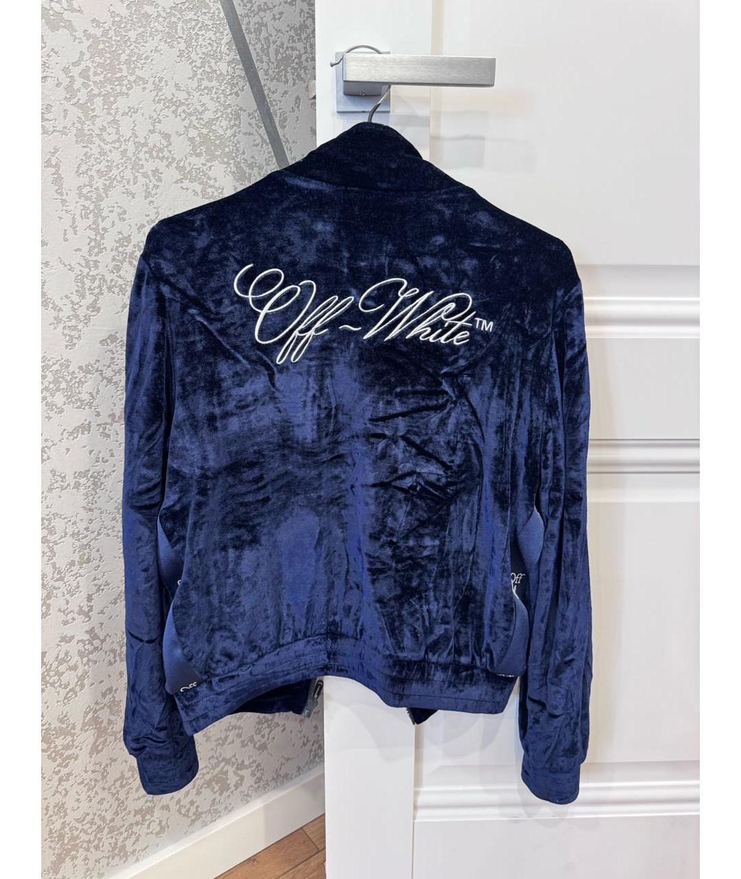 OFF-WHITE Темно-синий бархатный спортивные костюмы, фото 7