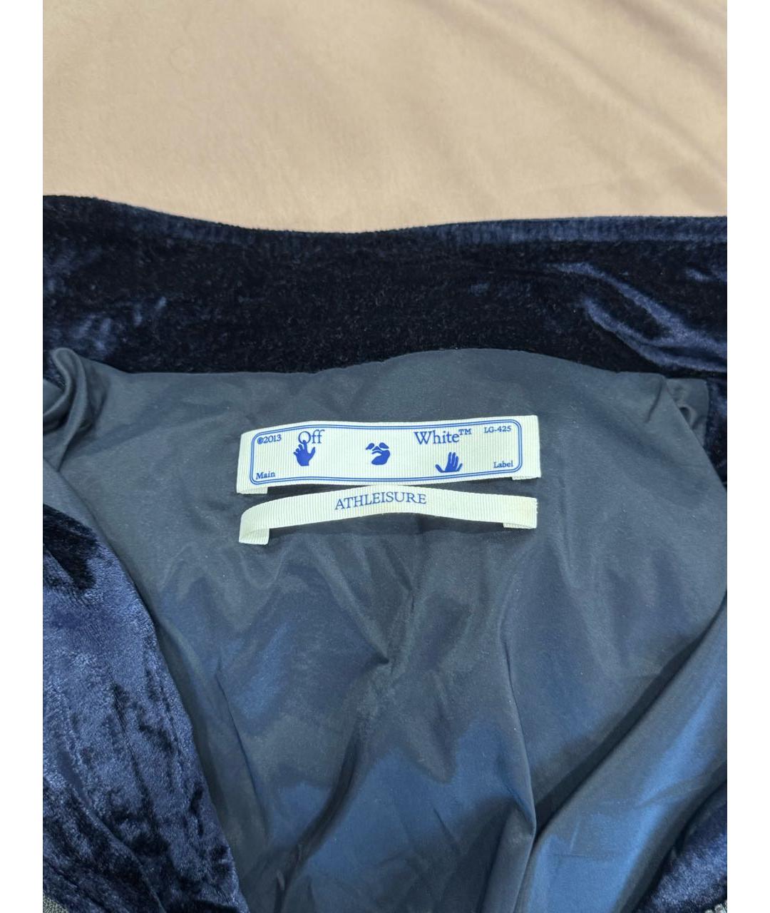 OFF-WHITE Темно-синий бархатный спортивные костюмы, фото 3