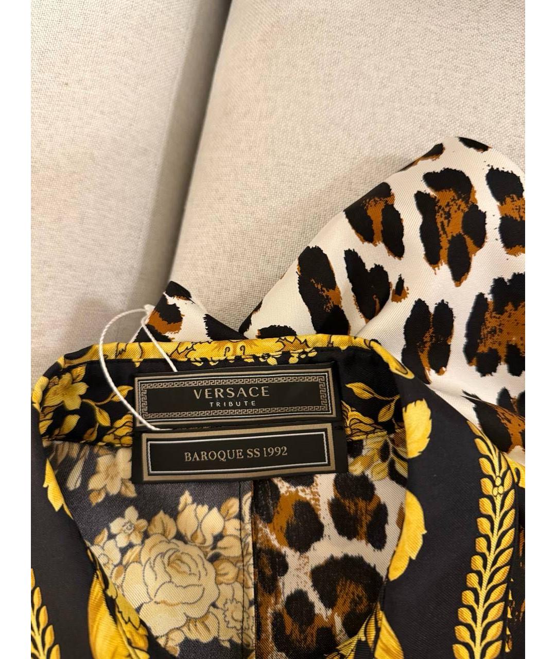 VERSACE Мульти шелковая блузы, фото 3