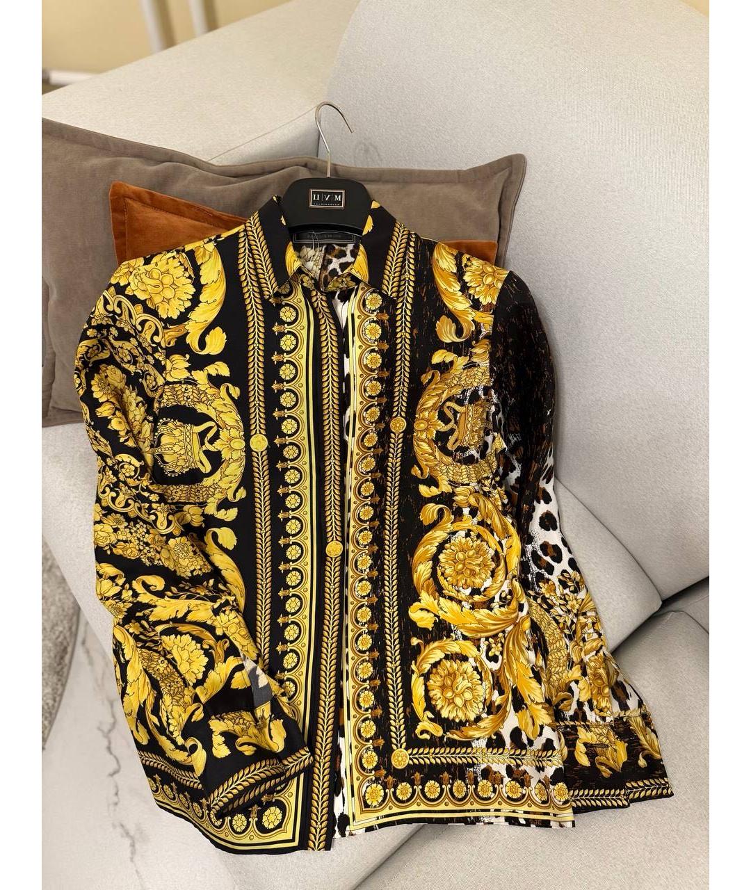 VERSACE Мульти шелковая блузы, фото 7