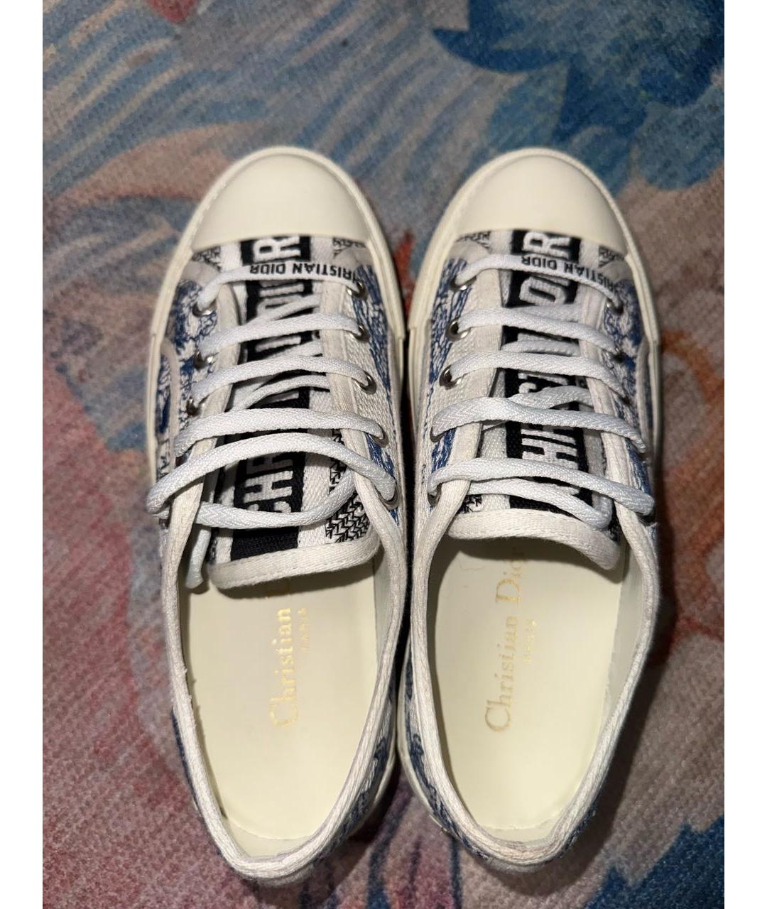 CHRISTIAN DIOR Белые текстильные кеды, фото 3