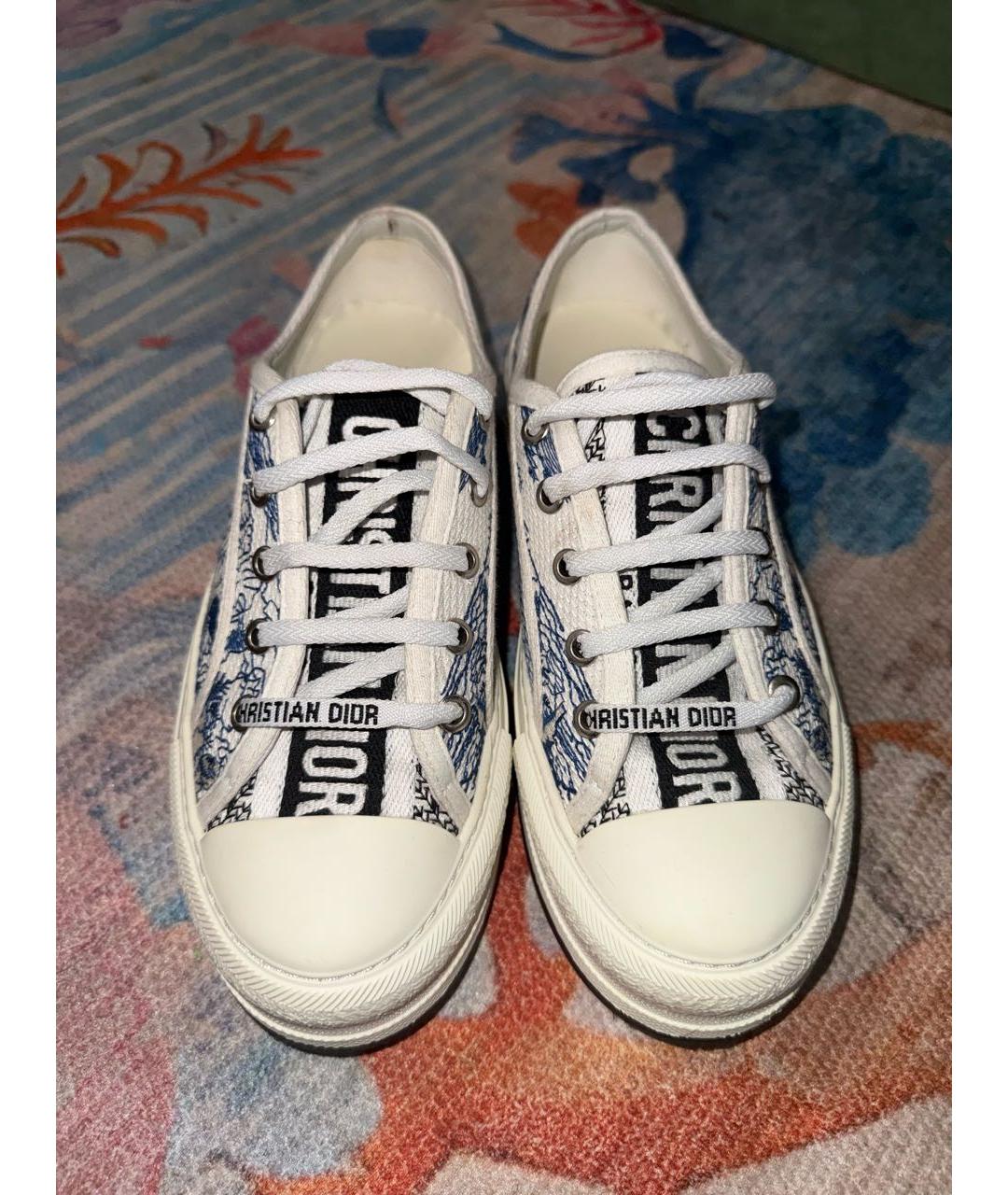 CHRISTIAN DIOR Белые текстильные кеды, фото 2