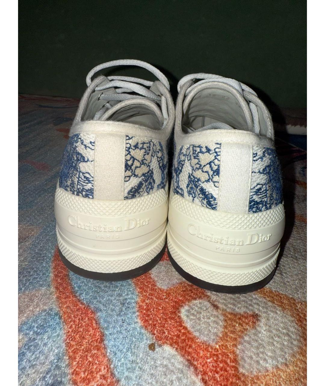 CHRISTIAN DIOR Белые текстильные кеды, фото 4