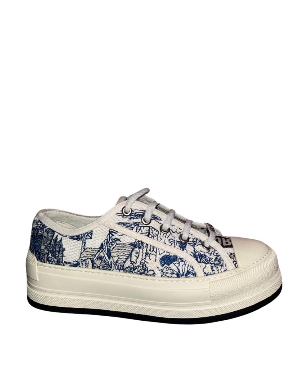 CHRISTIAN DIOR Белые текстильные кеды, фото 1