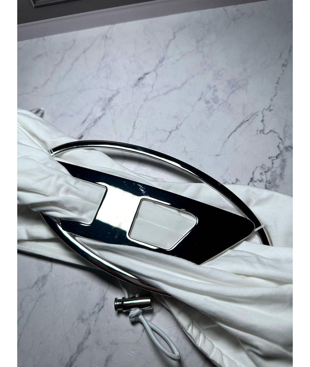 DIESEL Белая хлопко-эластановая майка, фото 7