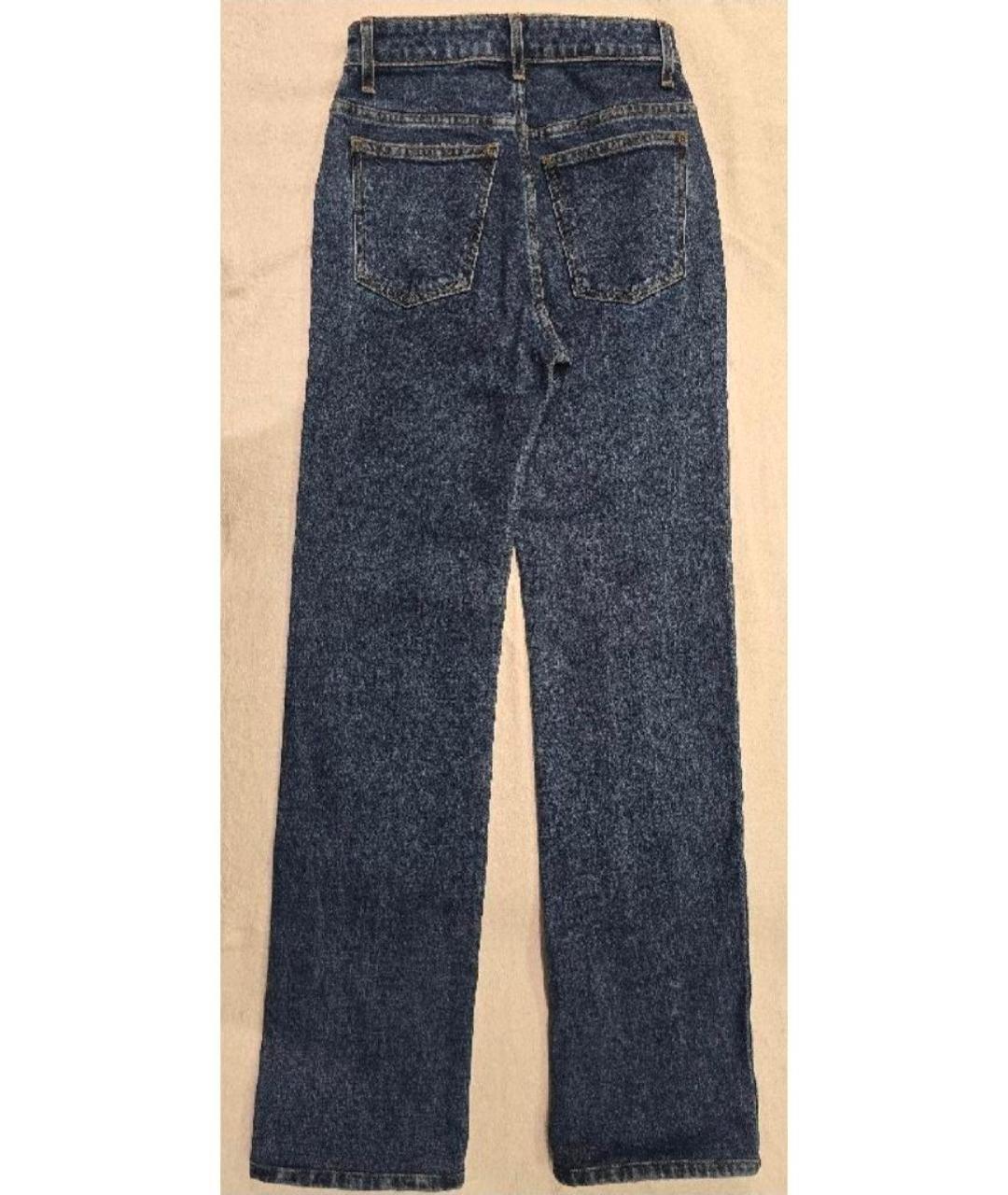 KHAITE Синие хлопковые прямые джинсы, фото 2