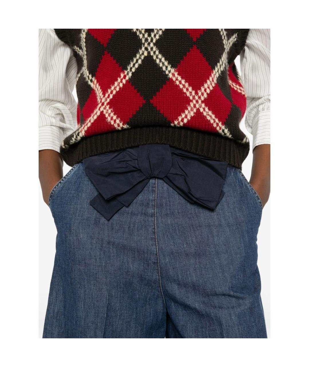 VALENTINO Синие шелковые шорты, фото 6