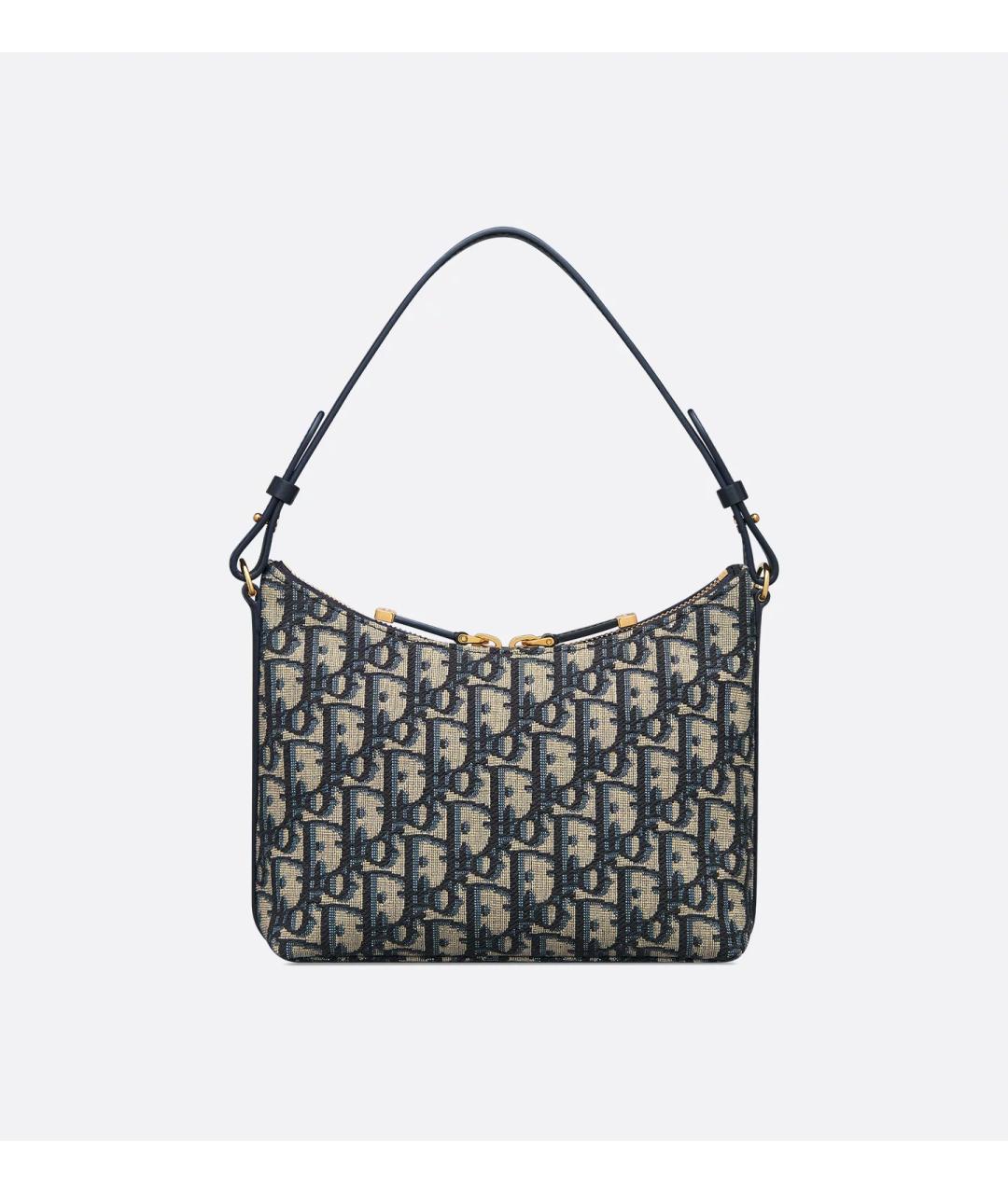 CHRISTIAN DIOR Синяя тканевая сумка тоут, фото 5