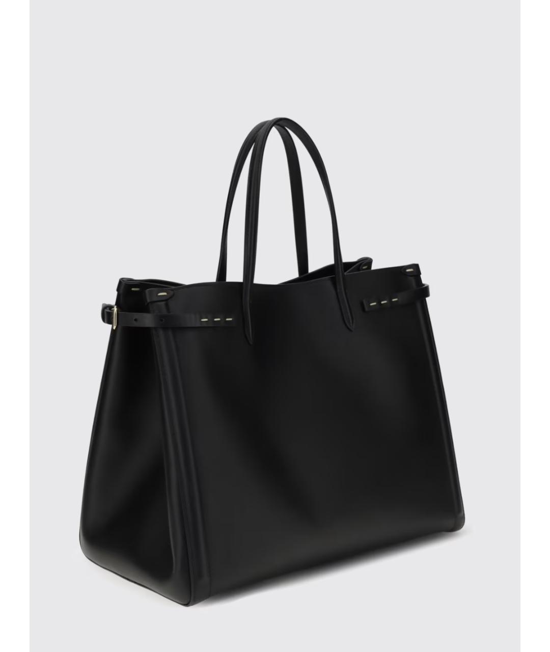 VALENTINO Черная кожаная сумка с короткими ручками, фото 2