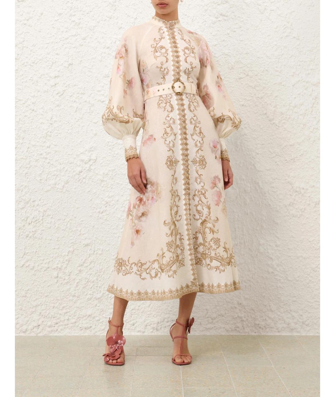 ZIMMERMANN Бежевое повседневное платье, фото 2