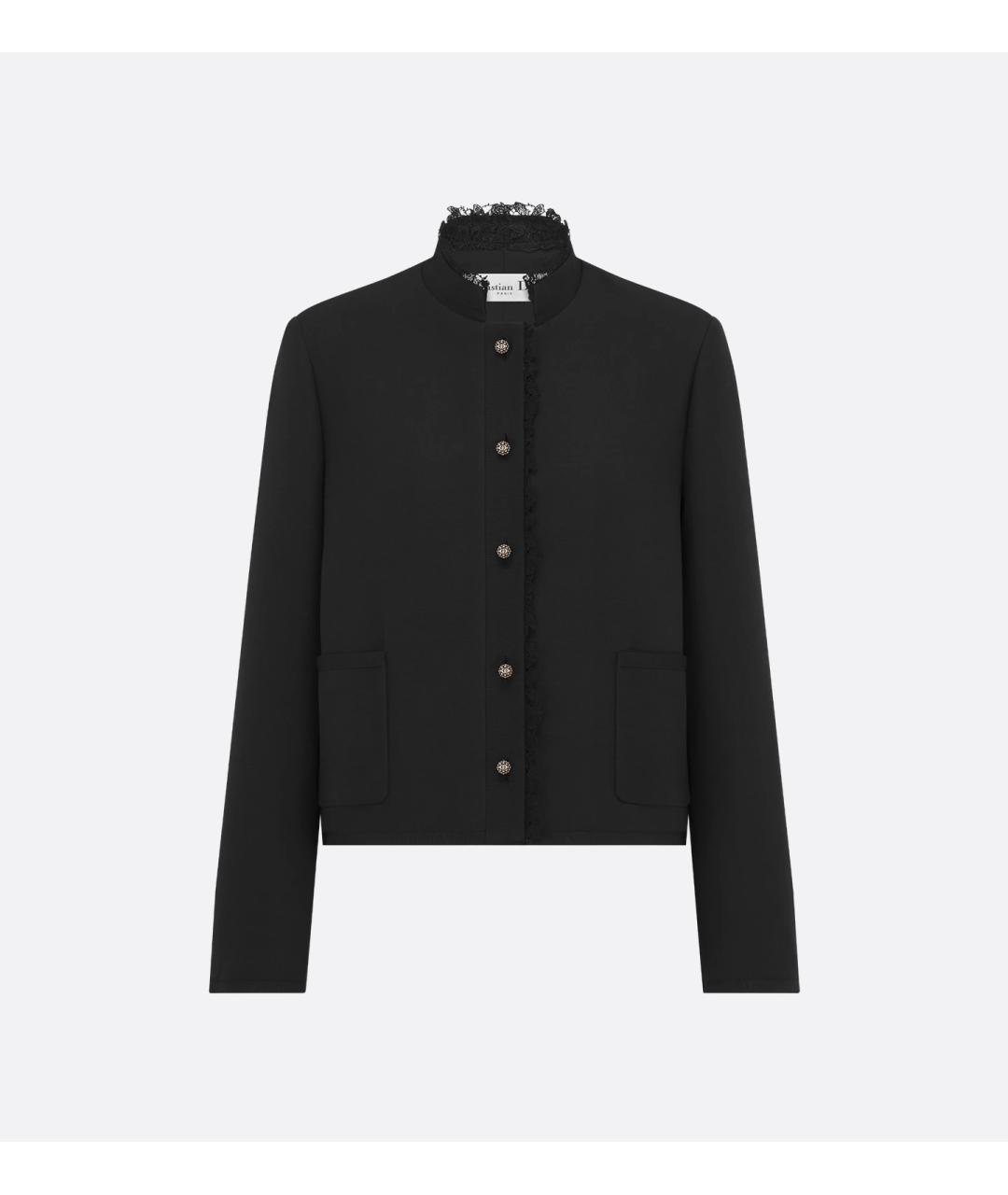 CHRISTIAN DIOR Черный шерстяной жакет/пиджак, фото 3