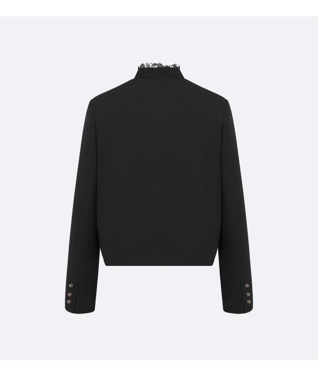 CHRISTIAN DIOR Черный шерстяной жакет/пиджак, фото 2