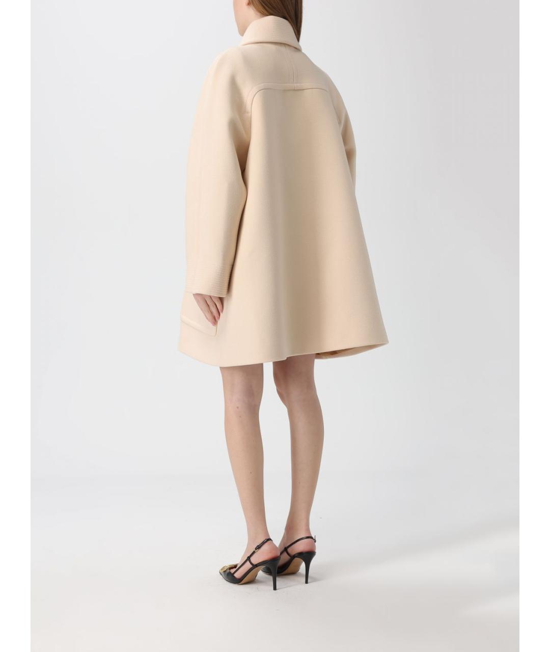 VALENTINO Бежевое шерстяное пальто, фото 6