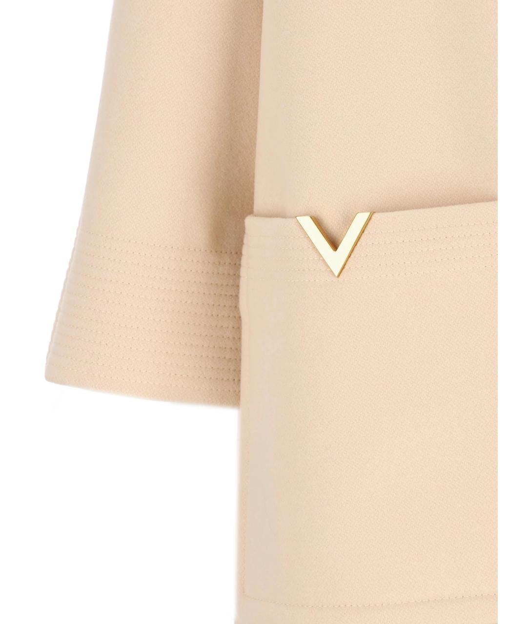 VALENTINO Бежевое шерстяное пальто, фото 4