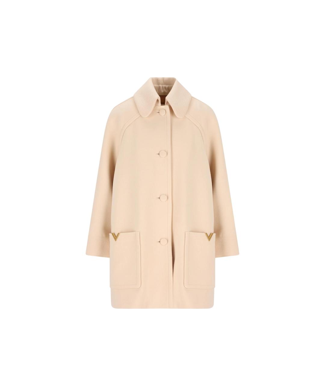VALENTINO Бежевое шерстяное пальто, фото 8