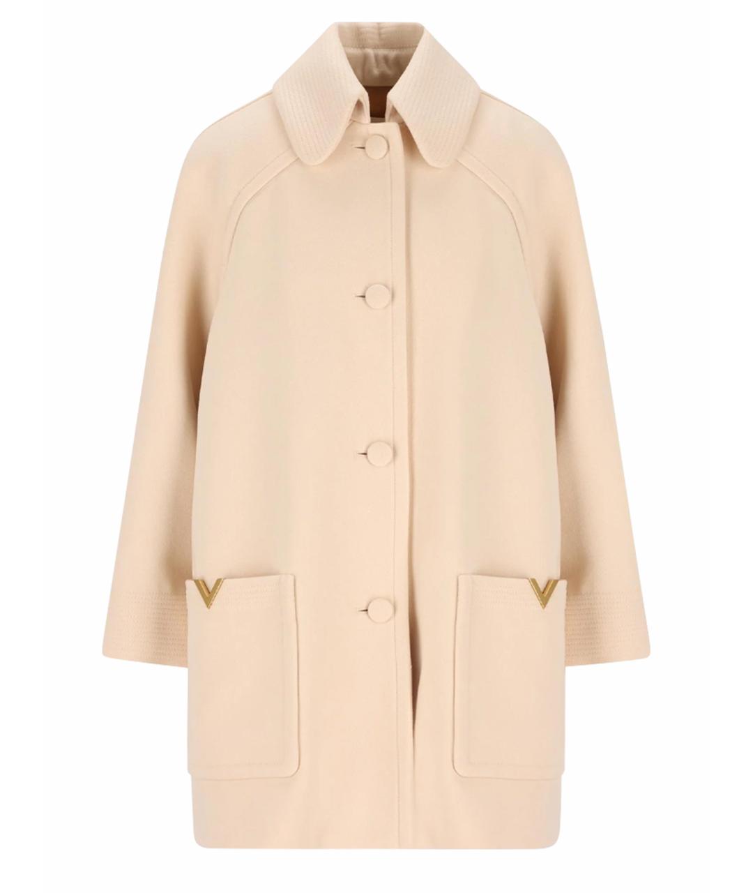 VALENTINO Бежевое шерстяное пальто, фото 1