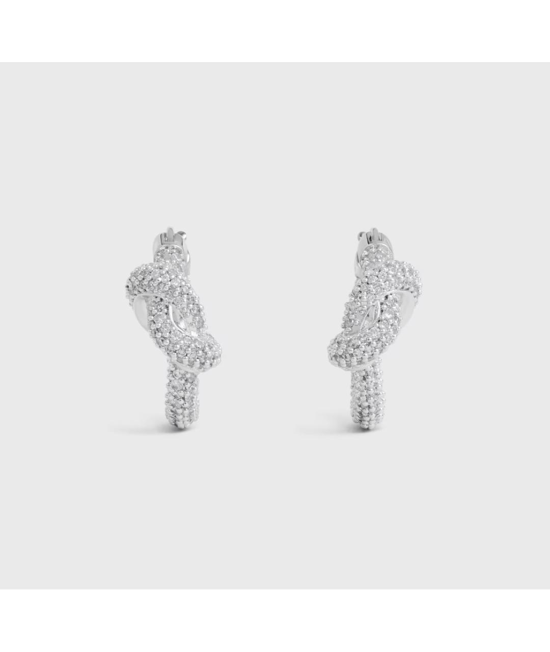 CELINE Серебряные латунные серьги, фото 3