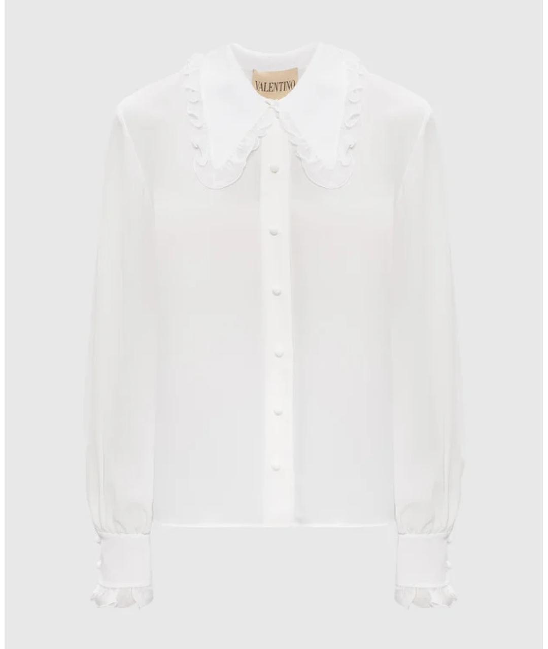 VALENTINO Белая шелковая рубашка, фото 5