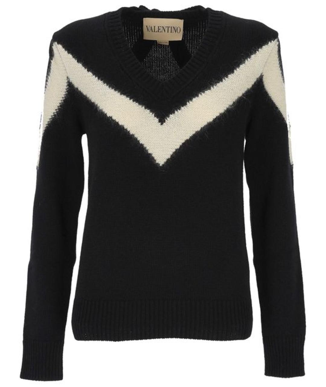 VALENTINO Черный шерстяной джемпер / свитер, фото 1