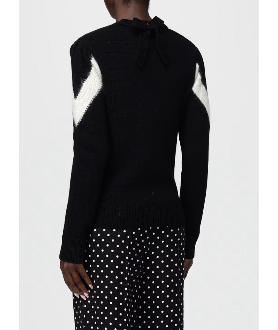 VALENTINO Черный шерстяной джемпер / свитер, фото 3
