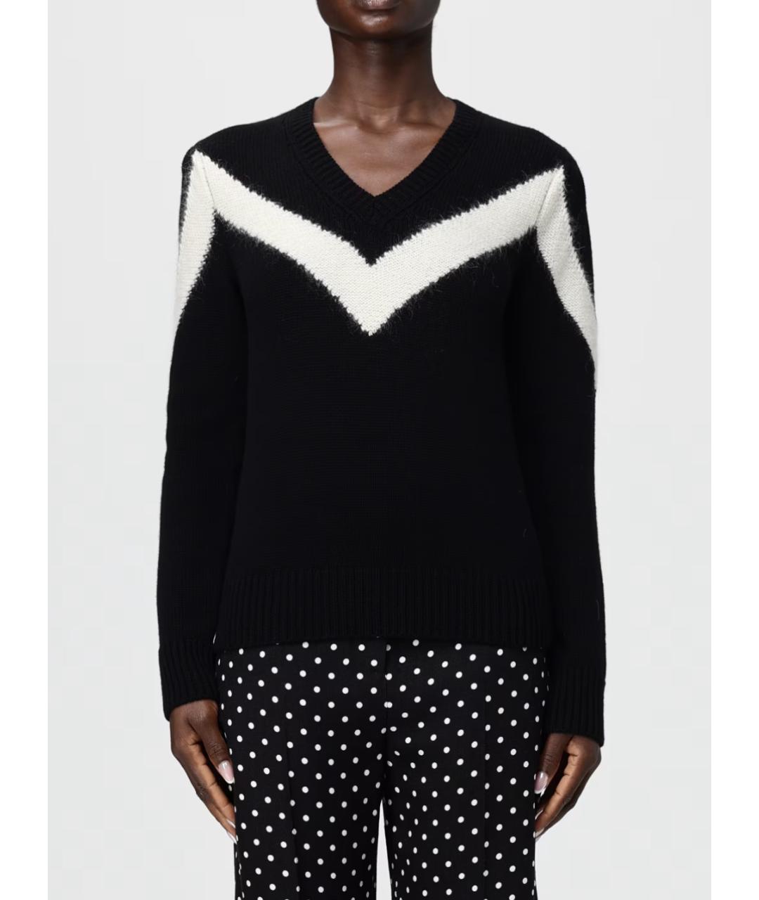 VALENTINO Черный шерстяной джемпер / свитер, фото 2