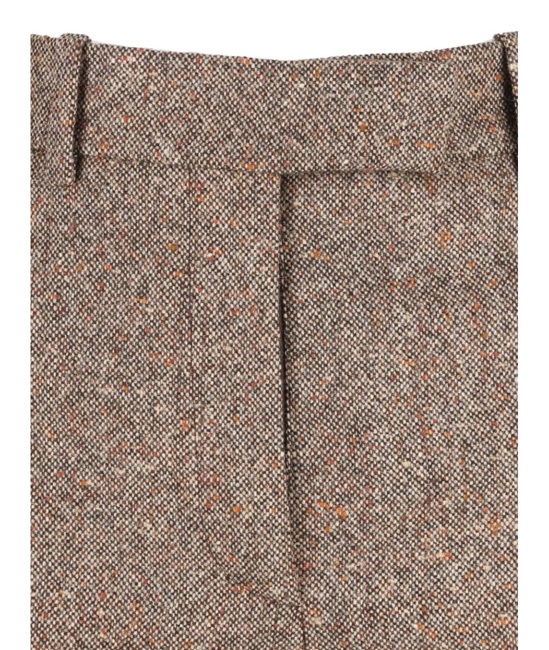 VALENTINO Коричневые шерстяные брюки широкие, фото 3