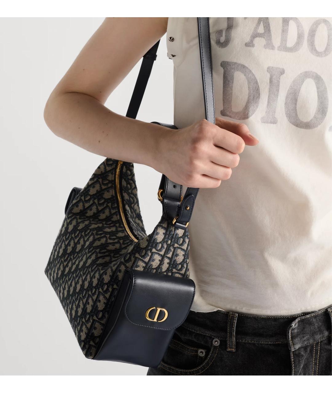 CHRISTIAN DIOR Синяя сумка через плечо, фото 3