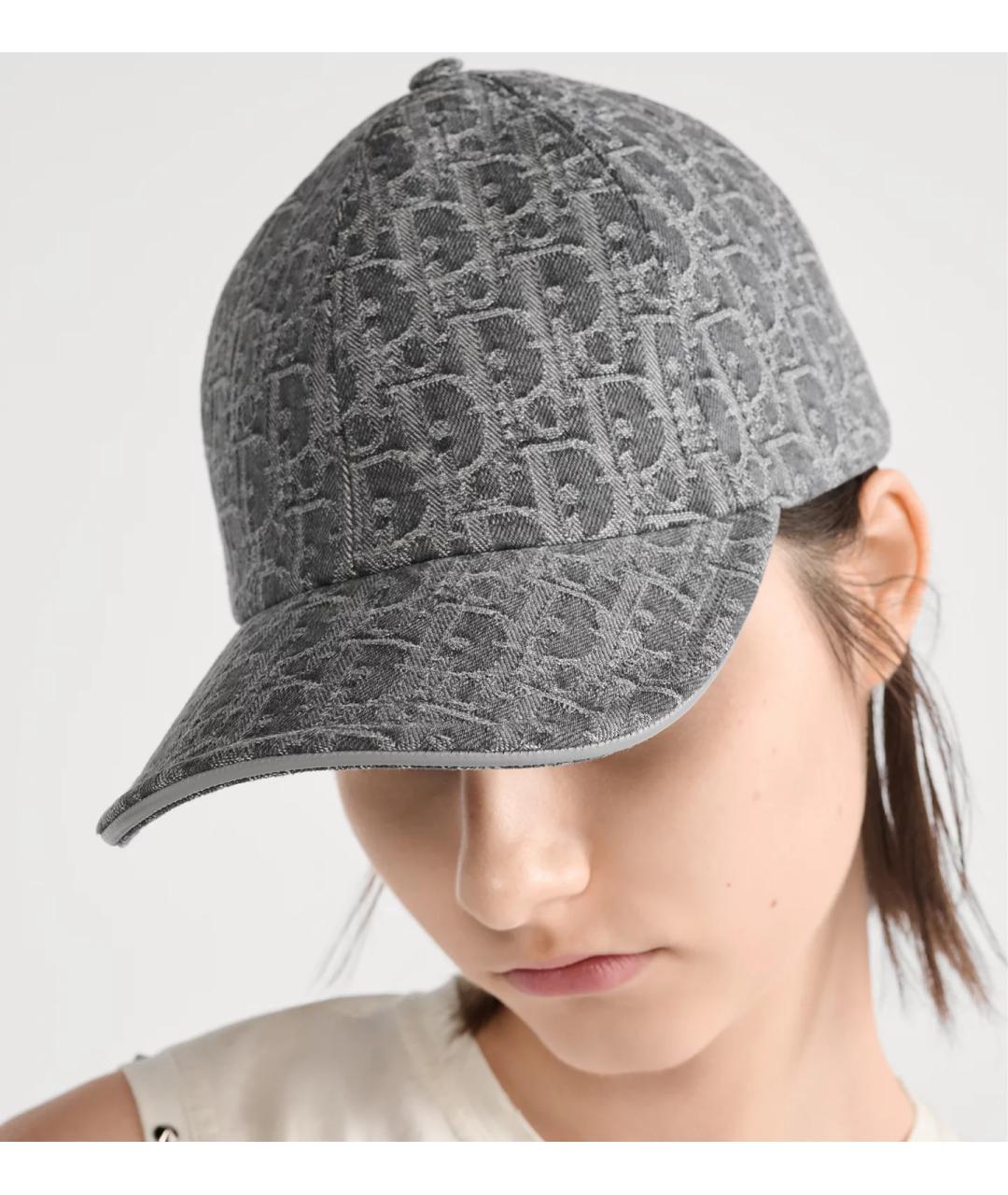 CHRISTIAN DIOR Серая хлопковая кепка, фото 3