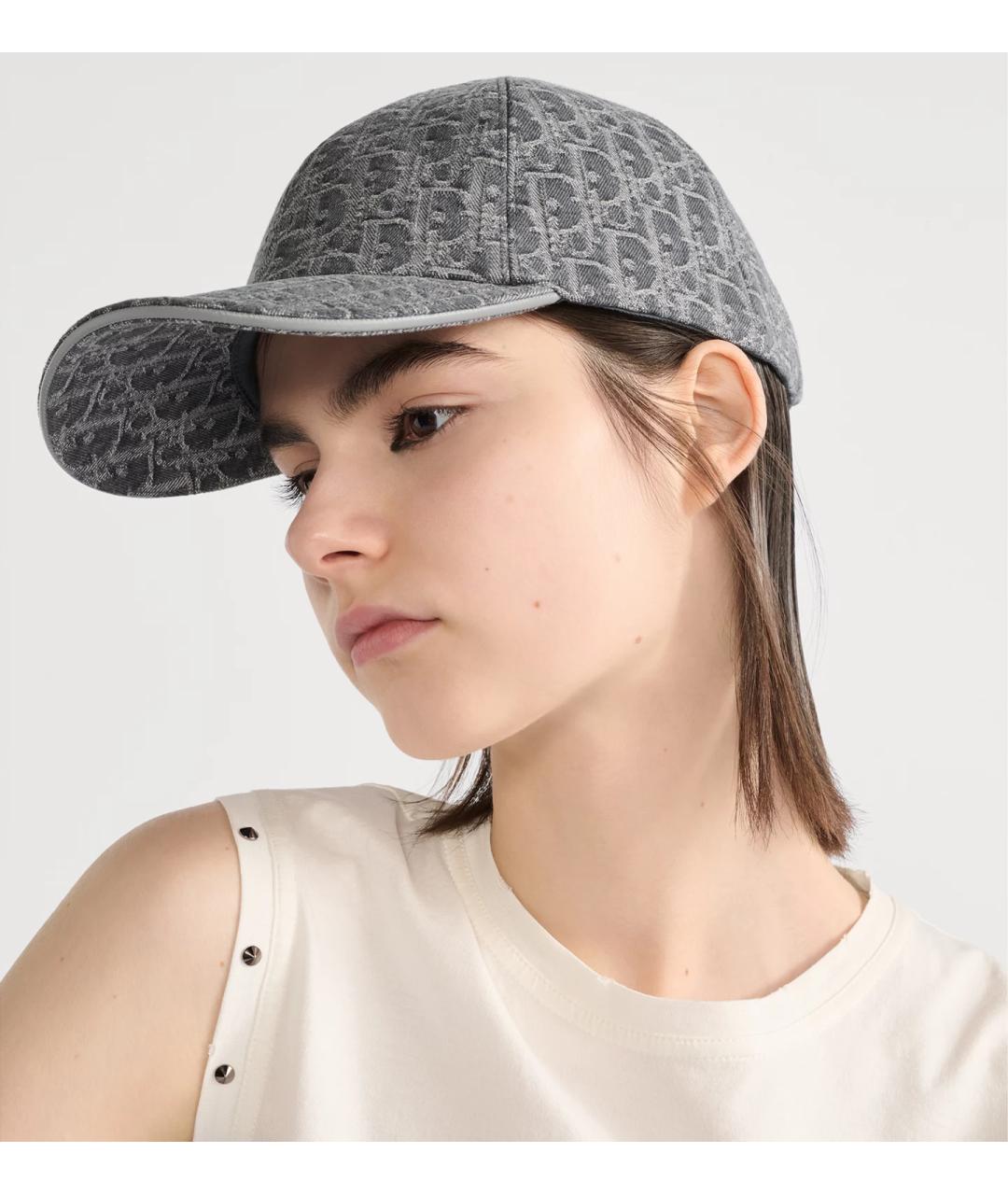 CHRISTIAN DIOR Серая хлопковая кепка, фото 2