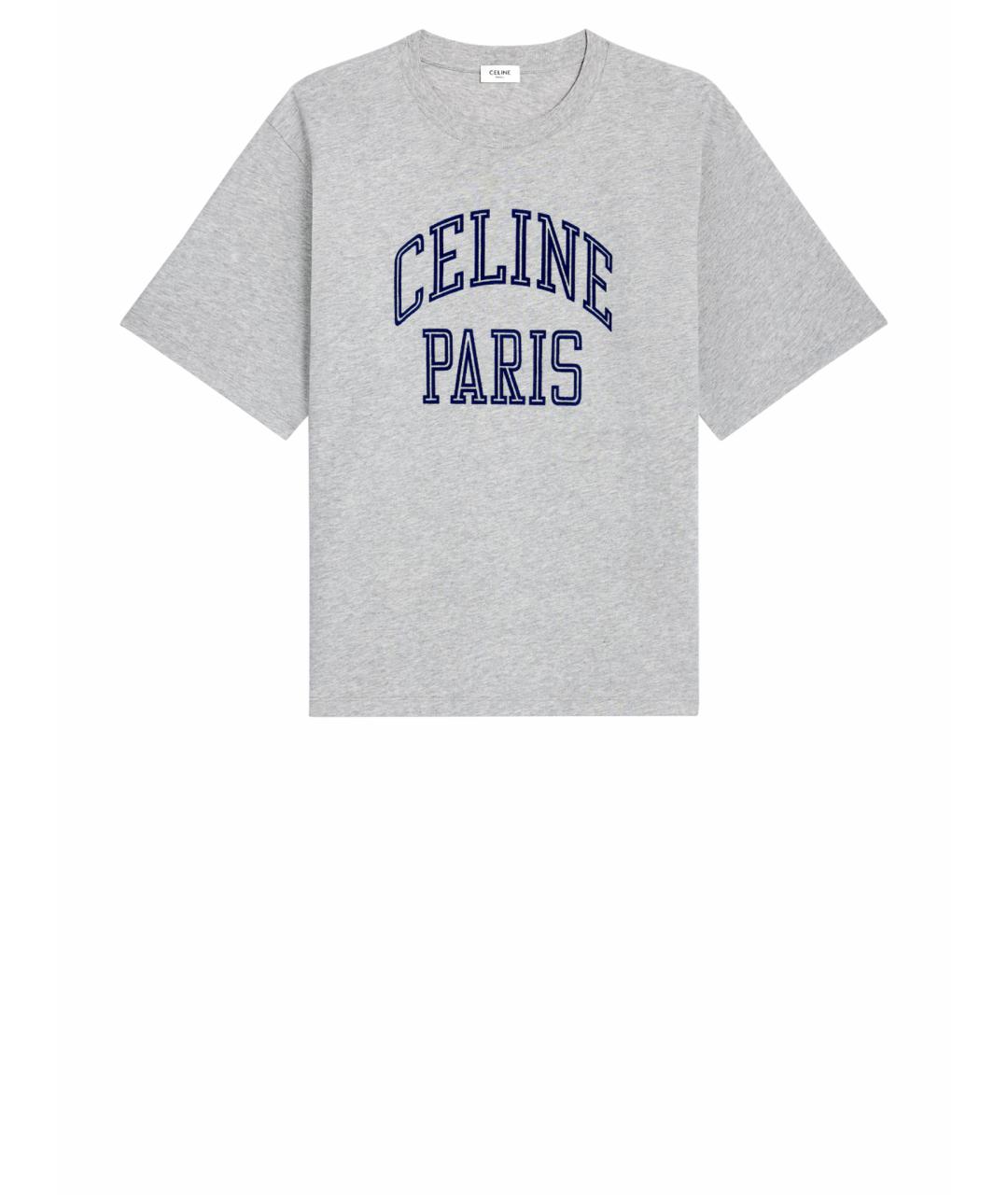 CELINE Серая хлопковая футболка, фото 1