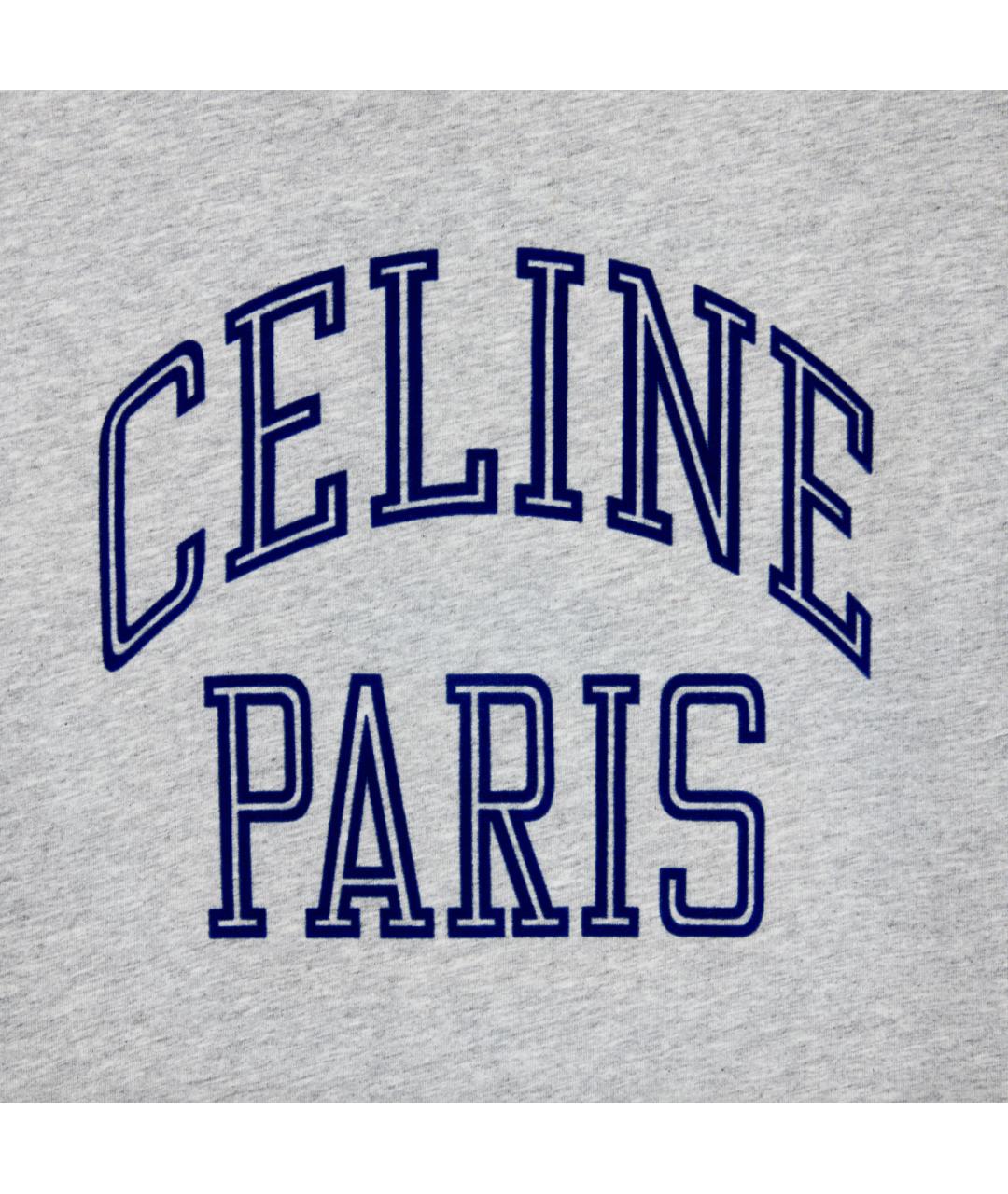 CELINE Серая хлопковая футболка, фото 4